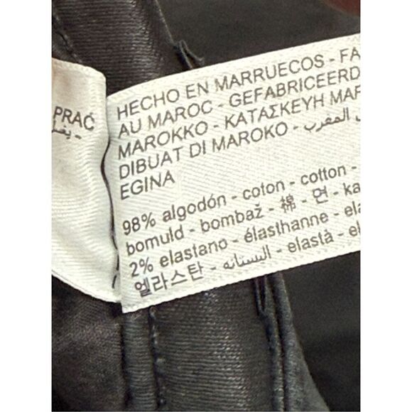 B32 - Massimo Dutti Morocco Black Sheen Pant Size 10 - Picture 9 of 9